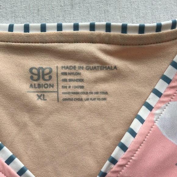 ALBION Floral and Striped One piece Swimsuit (XL) - Picture 4 of 8